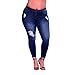 Produktbild ITISME Jeanshosen Women Plus Size Ripped Stretch Slim Denim Skinny Jeans Pants High Waist TrousersHerren Designer Cargo Shorts Cargoshorts Kurze Hose Gürtel