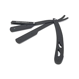 WSV- Straight Cut Throat Razor Traditional Manual Barber Men Stainless Steel Handle Stainless Steel Shaving Razor-by… - Image 2