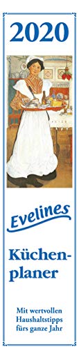 Evelines Küchenplaner 2020 - Streifenkalender (11 x 50) - Rezeptkalender - mit Haushaltstipps - Streifenplaner - Wandplaner - Küchenkalender