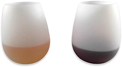 Unbreakable Wine Glasses Champagne Beer Bar Party Cups (Set of 2) - Flexible Glasses, Durable Stemless Drinking Cups 100% Shatterproof Sillicone Drinkware
