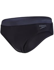 Speedo Essential Logo 7cm Bañador Slip, Hombre, Negro (Black / Oxid Grey), 34