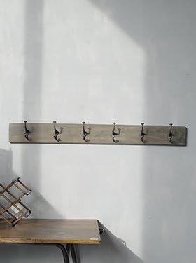 Chehoma Traditional Wooden 6 Hooks Vintage Coat Hook Rack 139cm