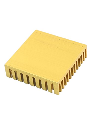 Gold-ton Aluminium 40mmx40mmx11mm Kühler Kühler Flosse für CPU - 2