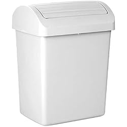 TATAY 1101801 Optimist Poubelle Swing 20 L Plastique Blanc 30 x 23,5 x 42 cm