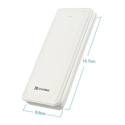 20000mAh Caricabatterie Portatile CoolreallÂ® Power Bank Batteria Esterna 3 porte USB per iPhone, iPad, Samsung, Huawei, Nexus, HTC e altro smartphone, tablets