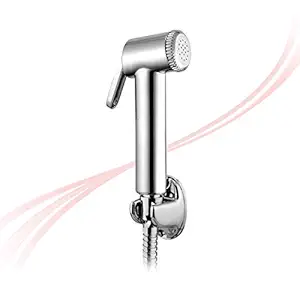 Adeptt Nuline 6611 Series ABS Jet Health Faucet with Stainless Steel Flexible Hose Pipe and PVC Hook Universal Size (Chrome)