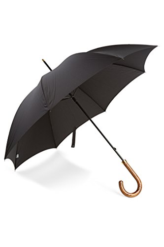 Preisvergleich Produktbild Fulton Herren Tall Elm Wood Handle 'Commissioner' Regenschirm Schwarz