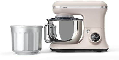 Princess Robot da cucina digitale Nordic, Ciotola 5 L Inox, 8 Velocità, Controllo Digitale, Gelatiera, 1200 W, Senza BPA, Piedini Antiscivolo, Lavabile Lavastoviglie, 220138