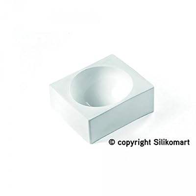 silikomart Moule à Gâteau Demi Sphère, Blanc