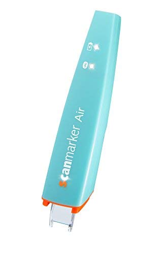 Scanmaker Air - Stylo scanner sans fil OCR, surligneur numérique et lecteur (Mac Windows iOS Android) bleu turquoise