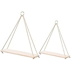 Gorgebuy Étagères Flottantes - Paquet de 2 étagères S + L Étagères de Rangement pour Pots de Fleurs