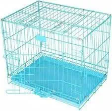 Dog Cage Blue Poweder Coated 42 Inch Iron Cage with Removable Tray for Dog(Large)