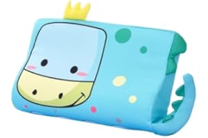 CHAMPRACER Schlummerkids Kissen Original,Kinderkissen für Besserenund Gesünderen, Calmly Ergonomisch, Kawaii Tiere Kissen, Atmungsaktiv und Hautfreundlich （Mit Kopfkissenbezug） (Dinosaurier,45*27*6 cm)