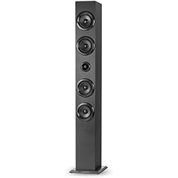 Elbe TW-402-BT Torre de Sonido Bluetooth + FM/SD/USB 40 w, mp3, USB, Radio FM autoscan, Mando a distancias, Bluetooth Compatible 4.0, 3.0, 2.1+EDR, Color Negro