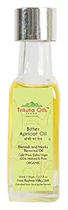 Trikuta Oils Jammu Cold Pressed Bitter Apricot Oil | Natural Extra Virgin Nourishing Oil for Blemish & Marks Removal | 20 ml - Pack of 1