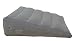 Produktbild ObboMed HR-7600 Aufblasbares Bettkeilkissen mit Velouroberfläche, zum Schlafen, auf Reisen - mit horizontalen Einkerbungen zum Vermeiden von Abrutschen; Grau - 60 (B) x 53 (L) x 17-4.5 (H) cm
