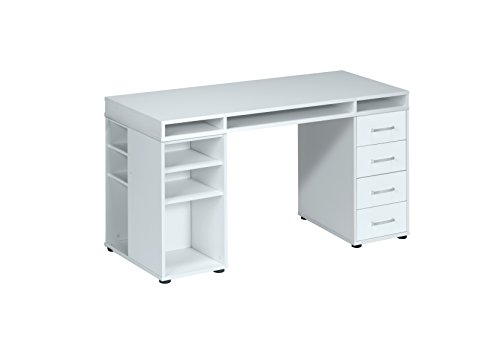 MAJA Mbel 1553 5539 Schreib- und Computertisch, Holz, icy wei, Abmessungen 150 x 78 x 60 cm MAJA Mbel 1553 5539 Schreib- und Computertisch, Holz, icy wei, Abmessungen 150 x 78 x 60 cm