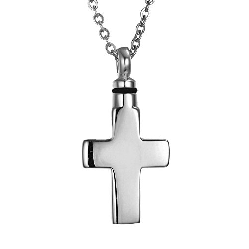 HooAMI-Cremation-Jewellery-Smooth-Cross-Pendant-Memorial-Urn-Necklace-Ash-Holder-Stainless-Steel