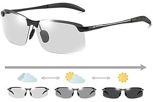 Jowxsx Photochrome polarisierte Sonnenbrille, UV400, Sport-Sonnenbrille, Tag-/Nachtbrille, ultraleicht, Radfahren, Sonnenbrille, Sonnenbrille und Sonnenbrille