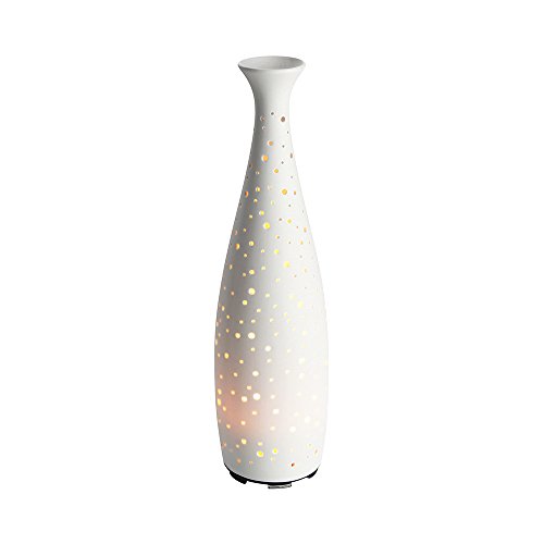 Joly Joy Aroma Diffuser Luftbefeuchter Duftzerstäuber Humidifier mit Porzellangehäuse, EU-Stecker(Vase Keramiken Weiß)
