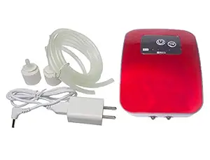 Saim Water Resistant AC/DC Battery Operated Aquarium Fish Tank Air Pump for Power Outage Dual Output