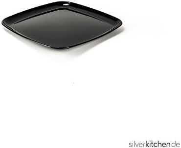 High Class Plastic Disposable Serving Plate – Black, 27 x 27 cm, 5 items