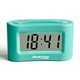 Reacher Kleine Reisewecker (Einfache Bedienung, Hintergrundbeleuchtung, Snooze, Display AN/AUS, Batteriebetrieben) Wecker Digital Grün