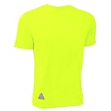 Algodón suave y cómodo. RTY Enhanced Vis - Camiseta de manga corta de alta visibilidad de deporte Modelo Enhanced Caballero hombre - Running / Gym (2XL/Amarillo Brillante)