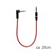 Produktbild KRS - KA15 - Stereo Verbindungskabel 4 Polig Klinken Stecker 3,5 mm gewinkelt 90° ca 20 cm AUX IN Line In Kabel (KA15)