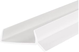 STEIGNER Joint pour plinthe cuisine, profil d’étanchéité pour socle cuisine, 15mm / 16mm / 17mm, longueur : 1,5m, Blanc
