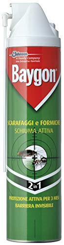 Baygon Scarafaggi e Formiche Schiuma Attiva Spray - 2 pezzi da 400 ml [800 ml]