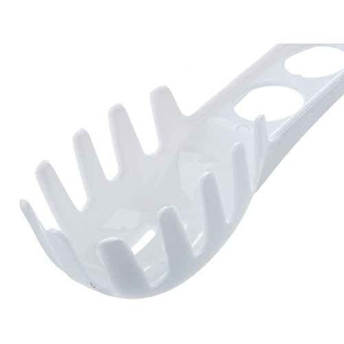 TOOGOO (R) Kueche-Werkzeug-Weiss Kunststoffgriff Pasta Spaghetti Nudel Sieb Loeffel - 3