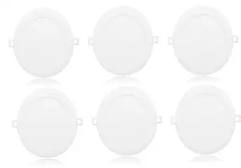 Syska SSK-PA2344E-4-8W 8-Watt Round LED Panel Light (Pack of 6, Cool Day Light)