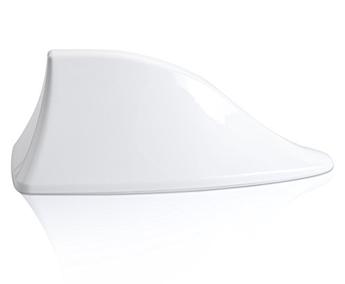 9 MOON Radio Shark Fin Antenna Car Arial White Universal Fit