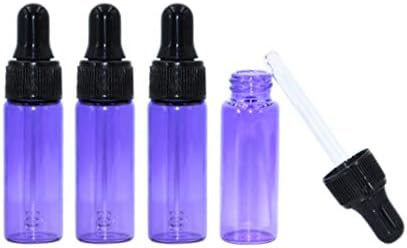 15Pcs 5ml Glass Dropping Bottles Refillable Essential Oils Dropper Bottles Aromatherapy Perfume Sample Vials Cosmetic Containers with Glass Eye Droppers and Black Plastic Caps