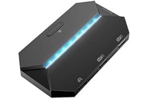 UrChoiceLtd G6L - Convertidor de controlador de juegos retroiluminado RGB, adaptador LED de teclado y mouse USB tipo C para PS4/Xbox One/Xbox 360/Nintendo Switch/PS3 (negro)