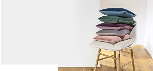 Magma Samt Uni Wendekissen oder Hülle Ton in Ton (Kissenhülle ca. 30x50cm rose) - 4