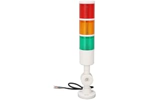 ASIXXSIX Lampes De La Tour De Signalisation, Feux De Signalisation Industriels à 3 Niveaux Avec Alarme Sonore Dc 24v Ip54 Tour Lumineuse Pliable Pour Indicateur De Colonne Pour L'usine