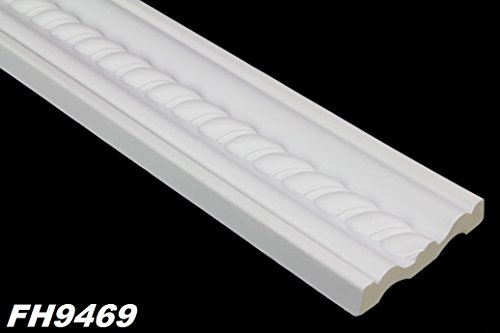 2 Meter PU Flachprofil für Türumrandungen Dekor Stuck stoßfest 100x20mm, FH9469