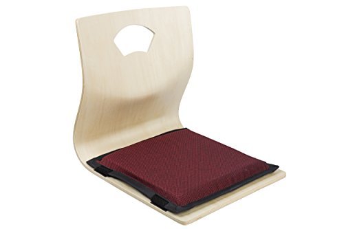 Zaisu Stuhl mit Wendekissen (Holz/Tatami) Original japanisches Design