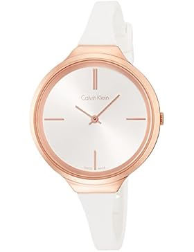Calvin Klein Damen-Armbanduhr Analog Quarz Kautschuk K4U236K6