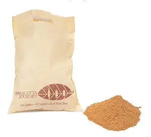 Terracotta Journey Shadu Clay Powder Bag Ready Use Clay for Home Made Organic Eco-Friendly Ganesha, Natural & Soft for Kids and Adults Sculpture and Modeling (Yellow) 1kg NonToxic (1)