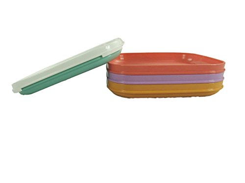 TUPPERWARE Picknickteller To Go Picknick mint+flieder+orange+lachs (4) 10426 - 2