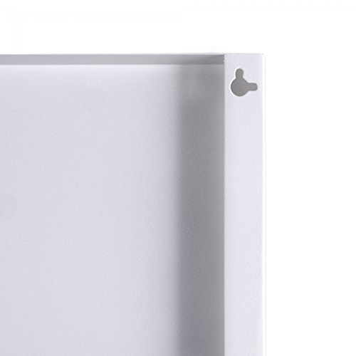 banjado – Magnettafel weiß Pinnwand 37x78cm Memoboard Whiteboard mit Motiv Weißer Bretterzaun - 6