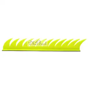 Dhe Best HS7 Cuttable Rubber Mohawk, Spikes Helmet Accessory Green yellow For All Motorcycles Dirt Bike and Normal Helmets