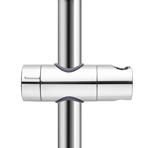 AOZBZ 18-25mm Handbrause Halterung Kopfbügel, Verstellbare Brausehalter Badezimmer Ersatz Dusche Sprayer Halter Slider Klemme für Runde Slide Bar, Verchromt - 2