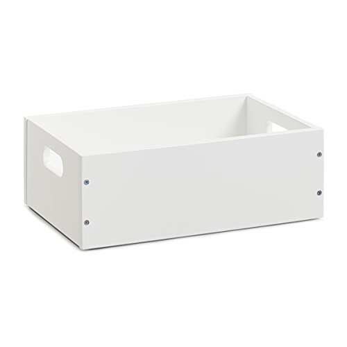 Zeller 13350 Aufbewahrungskiste, stapelbar, MDF, weiß