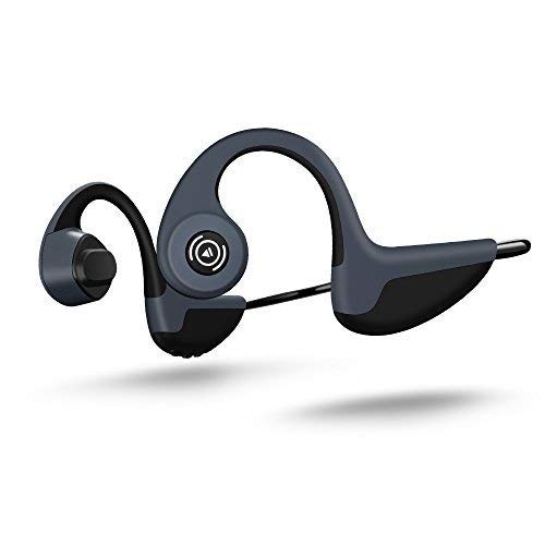 AIPROV 2018 Auriculares de Conducción Ósea con Bluetooth 5.0, Función de Hueso Inalámbrico Auricular con Micrófono Manos Libres Estéreo para Deportes de Ciudad, como Ciclismo, Conducción y Correr