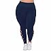 Produktbild SamMoSon Yoga Pants Leggings Hose Yogahose Damen Sport-Leggings Große Größen Damen Yoga Leggings Hose Pants Fitness Leggings Sport Workout Leggins Jogginghose Dünne Hosen (Marine, L2)