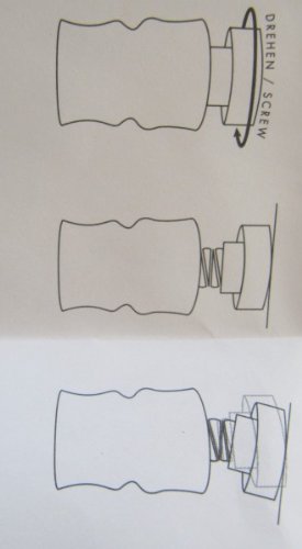 Klemmstange Gardinenstange Scheibengardinenstange Weiß , Größe:33 cm 35-55 - 2